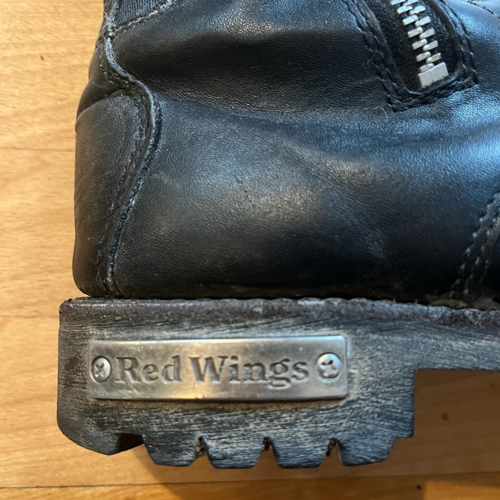 Red Wing Shoes Black Lace-Up Leather Boots - Picture 6 of 6